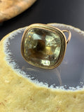 Antique 16K & Citrine Watch Fob