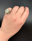 SOLD Vintage Silver & Hand Painted Enamel Baby Moses Conversion Ring