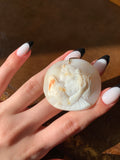 Antique 14K & Carved Shell Psyche Cameo Pendant