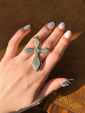 Antique 9K & Enamel Cross Pendant