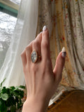 Antique Georgian 14K, 12K & Hand Painted Mourning Conversion Ring