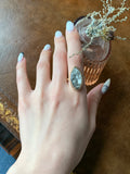 Antique Georgian 14K, 12K & Hand Painted Mourning Conversion Ring