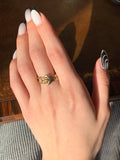 Estate 9K Gold Buckle Ring