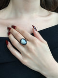 18K & Carved Onyx Cameo Ring