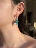 Vintage Silver & Jade Earrings