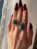 Vintage Silver & Jade Earrings