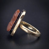 Antique 14K & Hardstone Cameo Conversion Ring