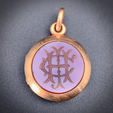 Antique 15K, Bloodstone & Carnelian Locket Watch Fob/Pendant