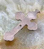 Antique Silver & Micro Mosaic Crucifix Pendant