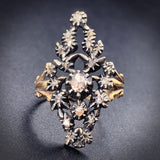 Antique 14K, 13K, Silver & Diamond Conversion Ring