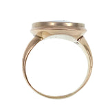 SOLD Antique 14K & Miniature Cupid & Psyche Painting Ring