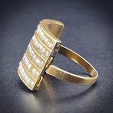 SOLD Antique French 18K & Seed Pearl Ring