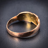 Antique English 9K, Turquoise & Seed Pearl Ring