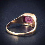 Antique 10K & Ruby Eastern Star Ring
