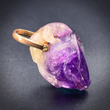 Antique 14K & Carved Rat Heart Charm/Pendant