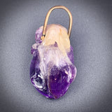 Antique 14K & Carved Rat Heart Charm/Pendant