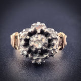 Antique 14K, Silver & Diamond Ring