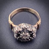Antique 14K, Silver & Diamond Ring
