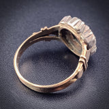 Antique 14K, Silver & Diamond Ring