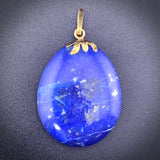 Vintage 18K & Lapis Lazuli Libra Pendant