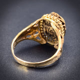 SOLD 14K & Ancient Carved Scarab Conversion Ring on Replica Shank