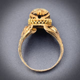 SOLD 14K & Ancient Carved Scarab Conversion Ring on Replica Shank