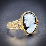 Antique 18K, 14K & Carved Cameo Conversion Ring
