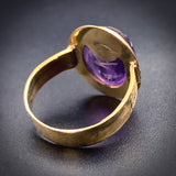 Vintage 14K & Amethyst Scarab Conversion Ring