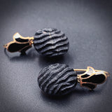Antique 14K, Pressed Glass & Enamel Earrings
