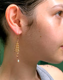 Fun 14K Gold Coiled Snake Earrings