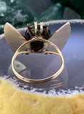 Antique 14K, Silver, Enamel & Preserved Scarab Conversion Ring
