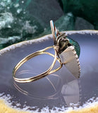 Antique 14K, Silver, Enamel & Preserved Scarab Conversion Ring