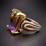 Estate 14K, Silver & Ametrine Ring