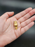 Vintage 14K & Ruby Owl Brooch TLJ