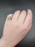 Koven Kreation 14K, Onyx & Carnelian Comedy & Tragedy Masks Flip Ring
