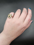 Koven Kreation 14K, Onyx & Carnelian Comedy & Tragedy Masks Flip Ring