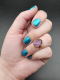 Antique 14K & Amethyst Conversion Ring