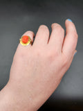 Antique 14K, 10K & Carved Coral Conversion Ring