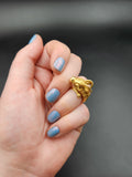 SOLD  Archeological Revival Etruscan Influence 18K Ibex Ring