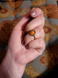 SOLD Antique Edwardian 9K & Carved Coral Rose Ring
