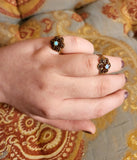 Antique 14K, Opal & Garnet Conversion Ring