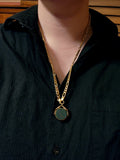 English Antique 9K, Bloodstone & Carnelian Spinner Watch Fob