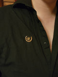Antique 14K, Diamond & Seed Pearl Starflower & Crescent Brooch