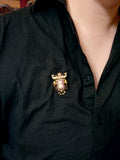 Antique 10K, Seed Pearl & Carved Cameo Locket Back Brooch/Pendant TLJ