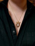 Antique 10K, Seed Pearl & Carved Cameo Locket Back Brooch/Pendant TLJ