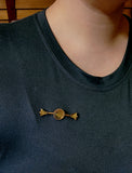 Antique 14K & 12K Gold Swan Brooch