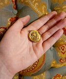 Antique Art Nouveau Gold Filled Question Mark Locket Pendant