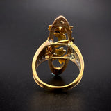 Antique 9K, 14K, Turquoise & Seed Pearl Conversion Ring