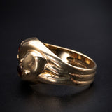 SOLD Vintage 9K & Garnet Snake Ring