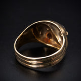 SOLD Vintage 9K & Garnet Snake Ring